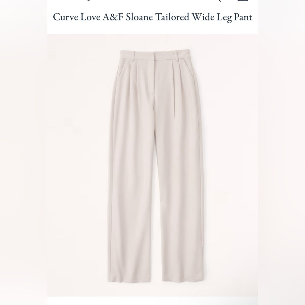 Curve Love A&F Sloane Tailored Wide Leg Pant